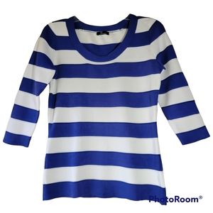 Strazzi Nautical Style Blue/White  Stripped Sweater L